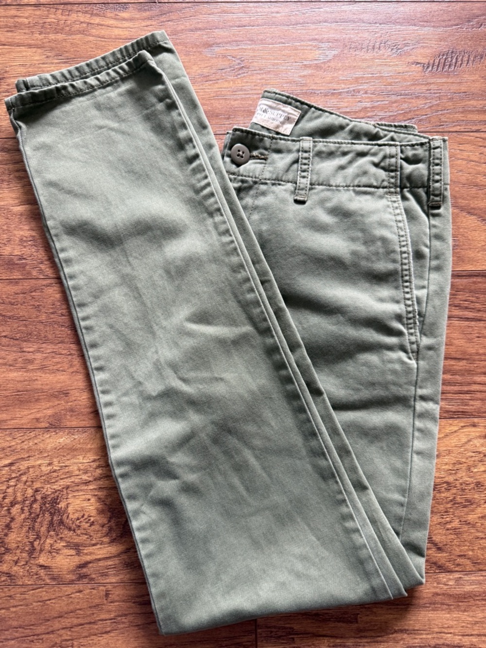 Denim & Supply Ralph Lauren Olive Cotton Chino Pants Size 25